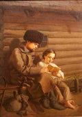 silivanovich soldier with a boy Art A4 Photo Print