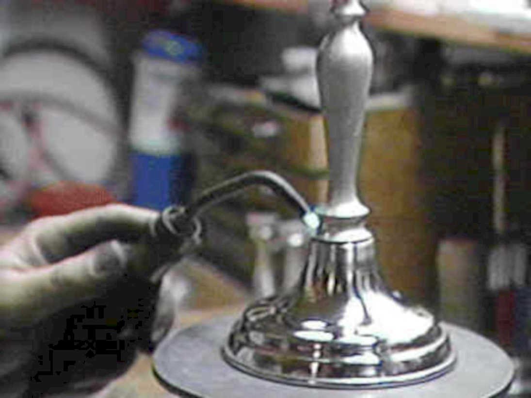 silver candlestick polish1980s 1990s A4 Photo Print