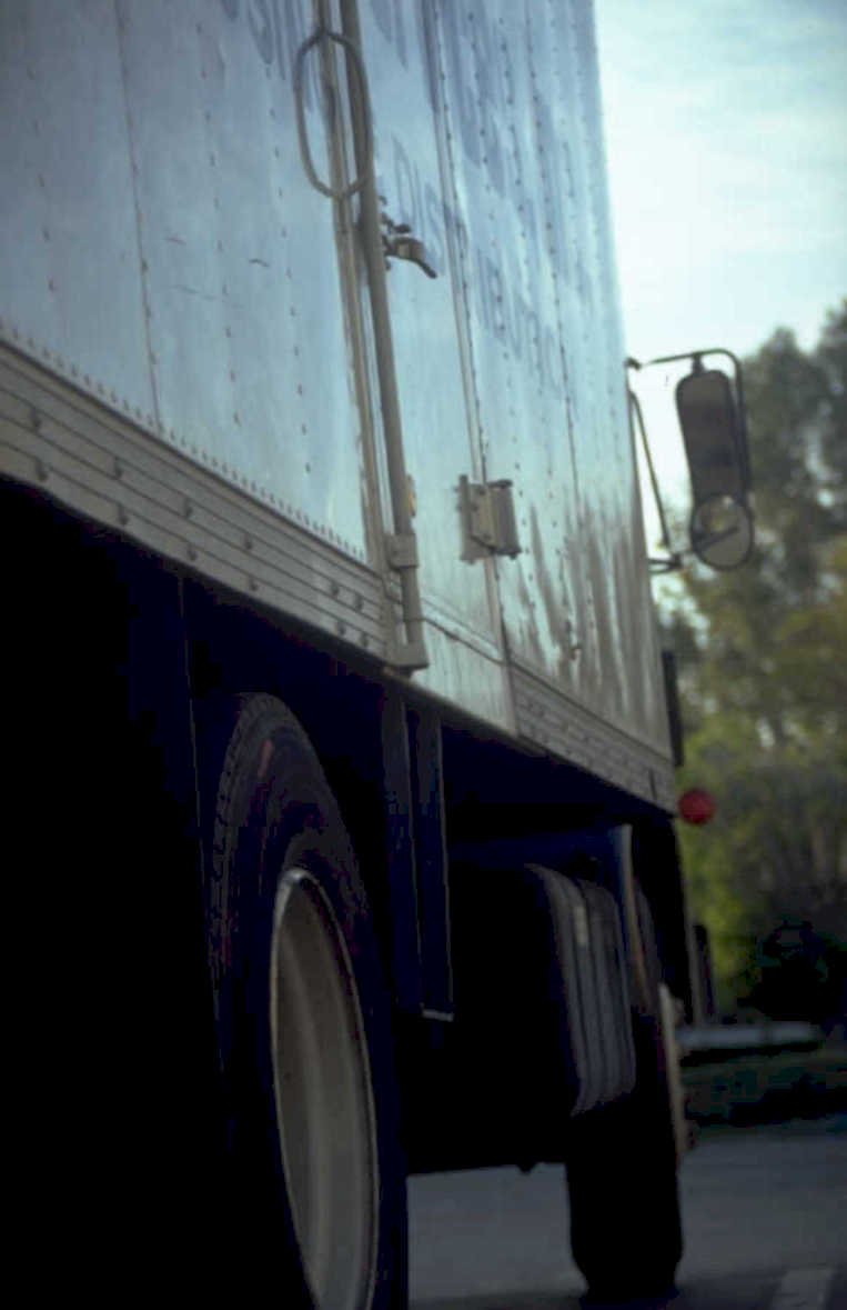 silver semi truck 1980s 1990s A4 Photo Print