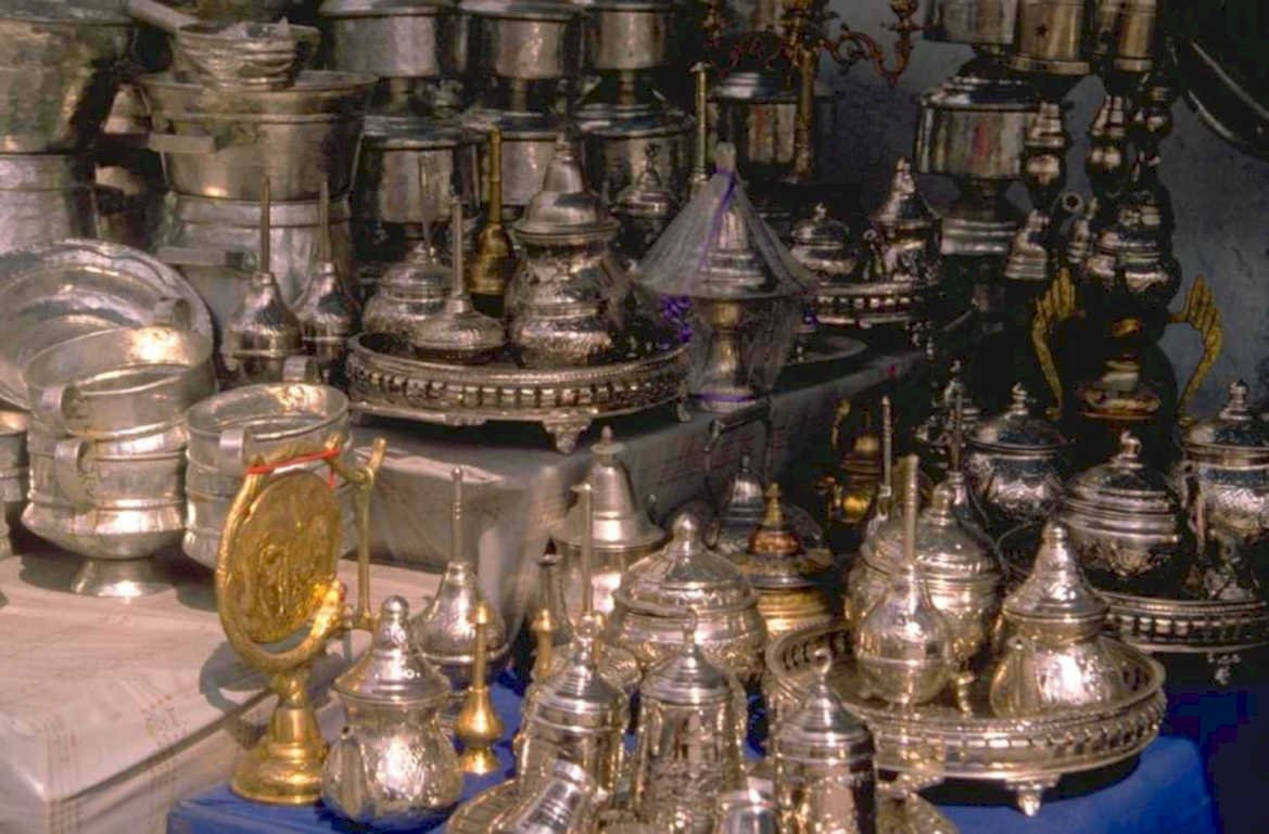 silver tea vessels 1980s 1990s A4 Photo Print