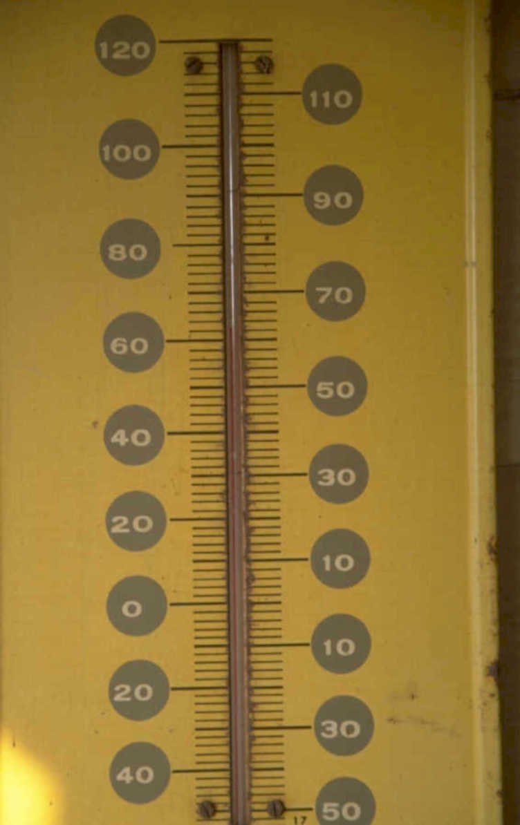 silver thermometer reading 1980s 1990s A4 Photo Print