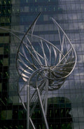 silver wings sculpture 1980s 1990s A4 Photo Print