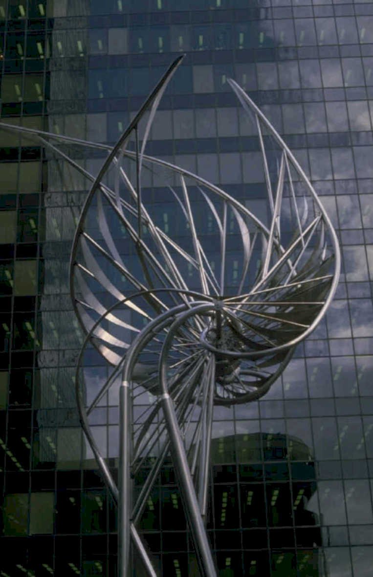 silver wings sculpture 1980s 1990s A4 Photo Print