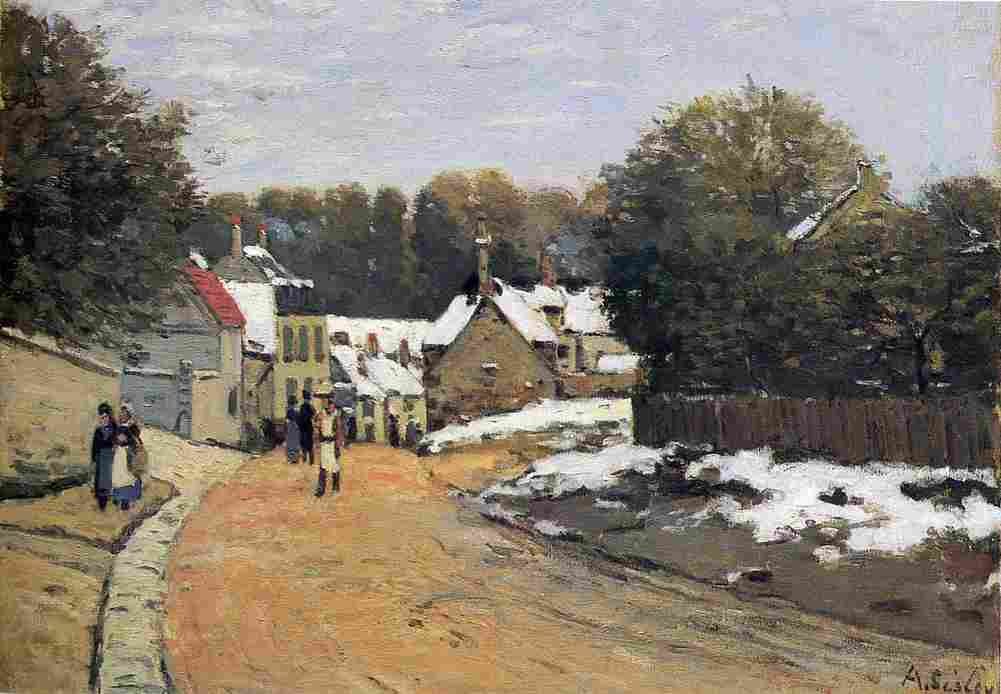sis Early Snow at Louveciennes Art A4 Photo Print