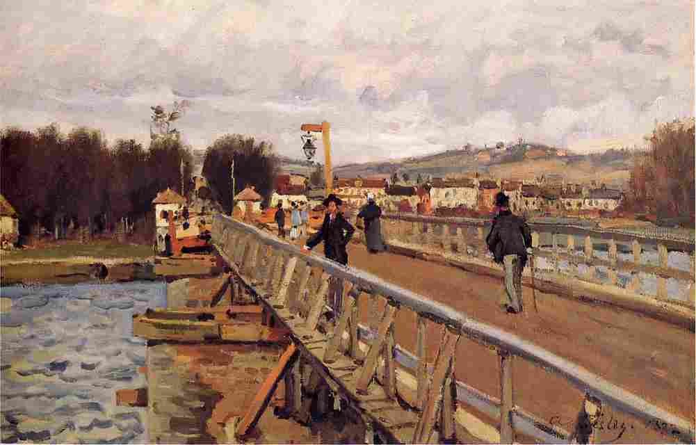 sis Footbridge at Argenteuil Art A4 Photo Print