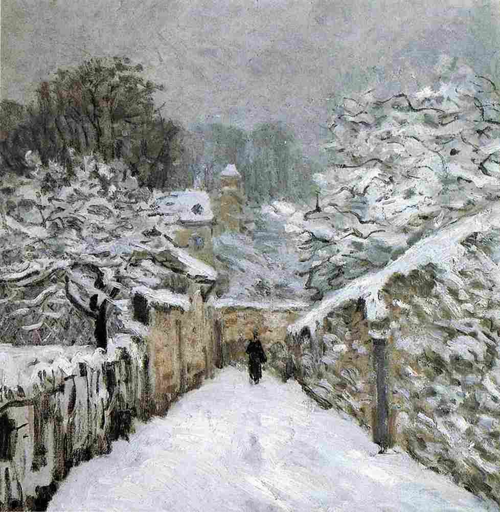 sis a Snow at Louveciennes Art A4 Photo Print