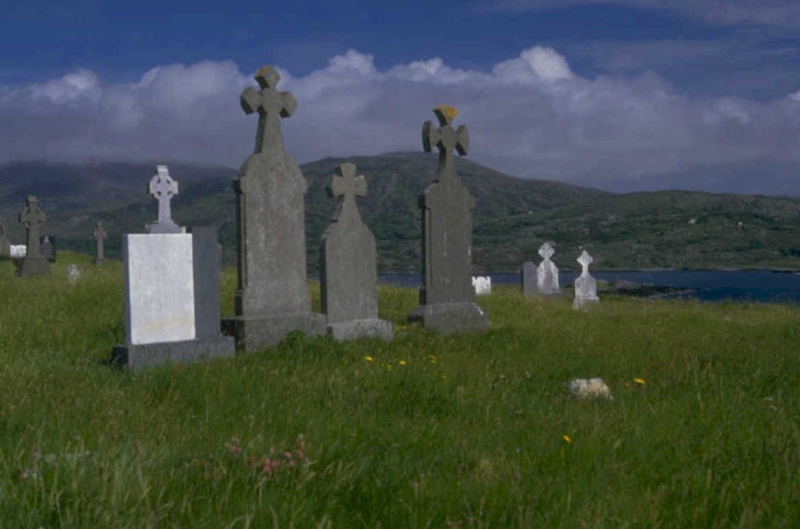 skellig cemetery irish 1980s 1990s A4 Photo Print