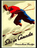 ski canada john vickery skiing poster 1937 Advert A4 Photo Print