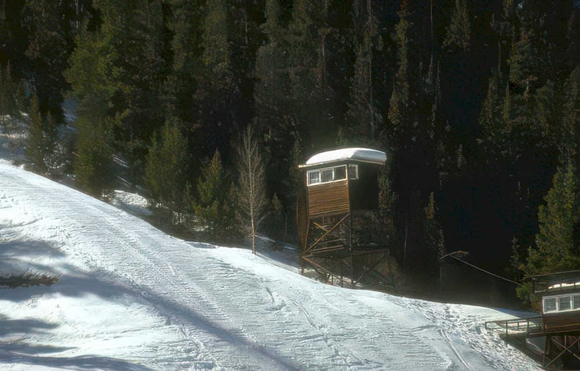 ski lookout tower Vintage A4 Photo Print