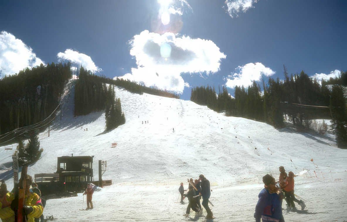 ski slope aspen Vintage A4 Photo Print