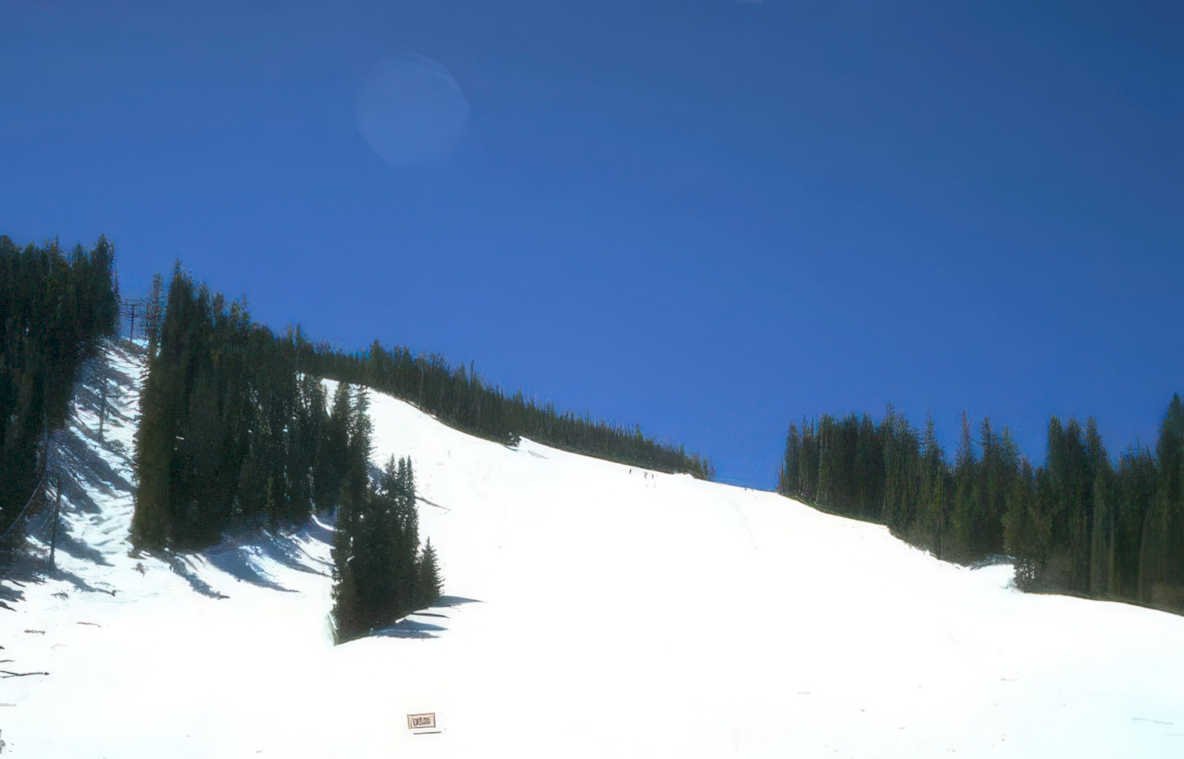 ski slope snow Vintage A4 Photo Print