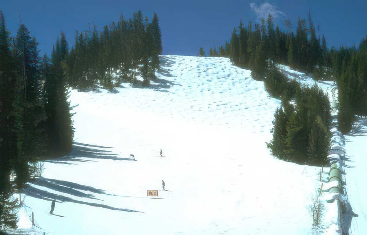 ski slope winter 2 Vintage A4 Photo Print