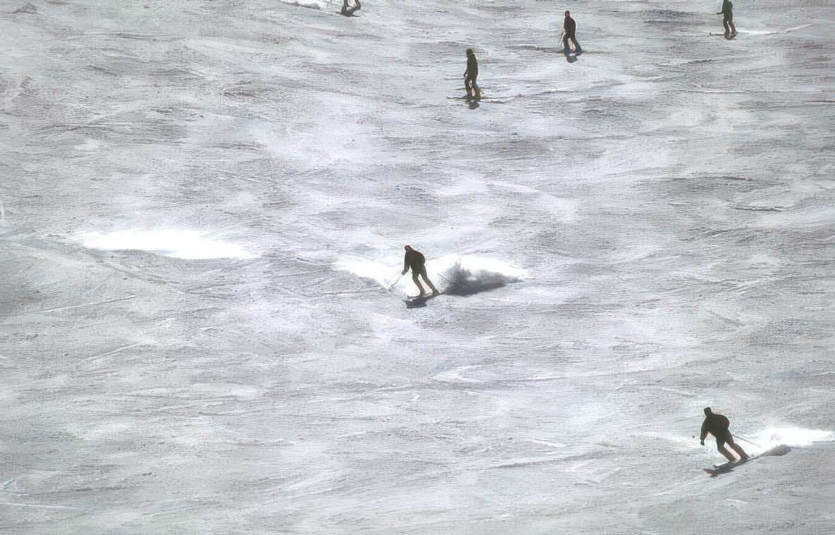 ski snow slope Vintage A4 Photo Print