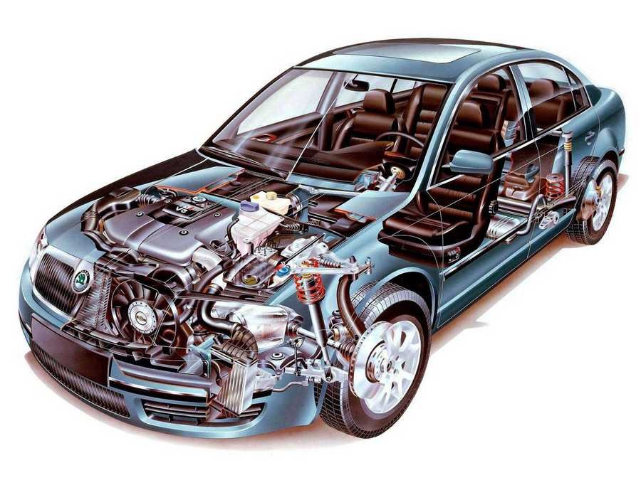 skoda Superb cutaway A4 Photo Print