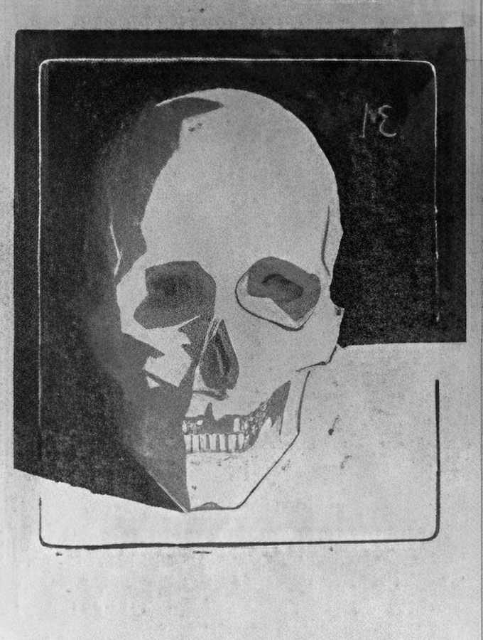 skull mc escher 1917 A4 Photo Print