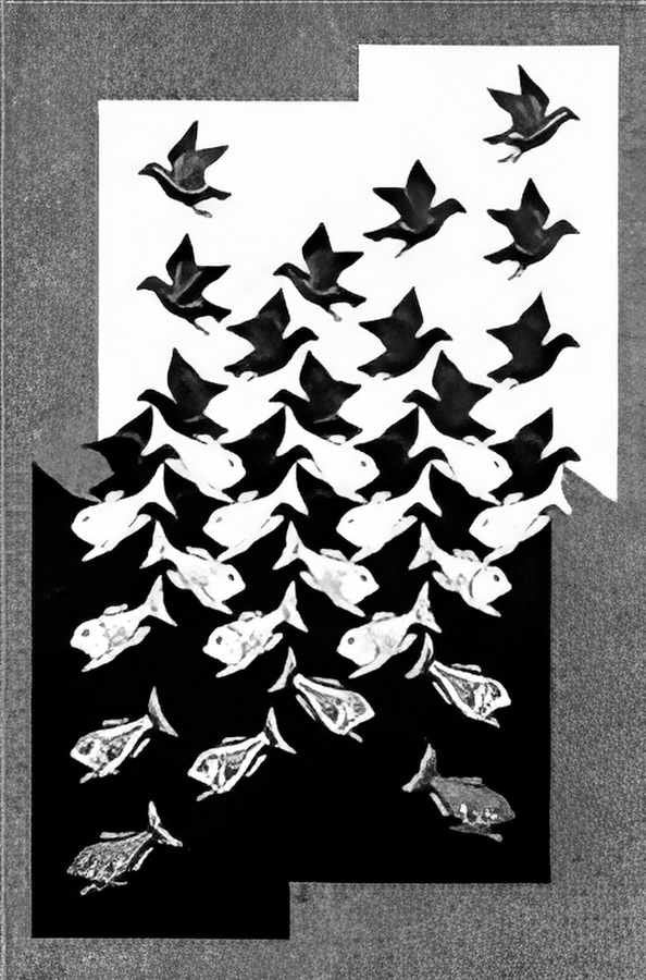 sky and water ii mc escher 1938 A4 Photo Print