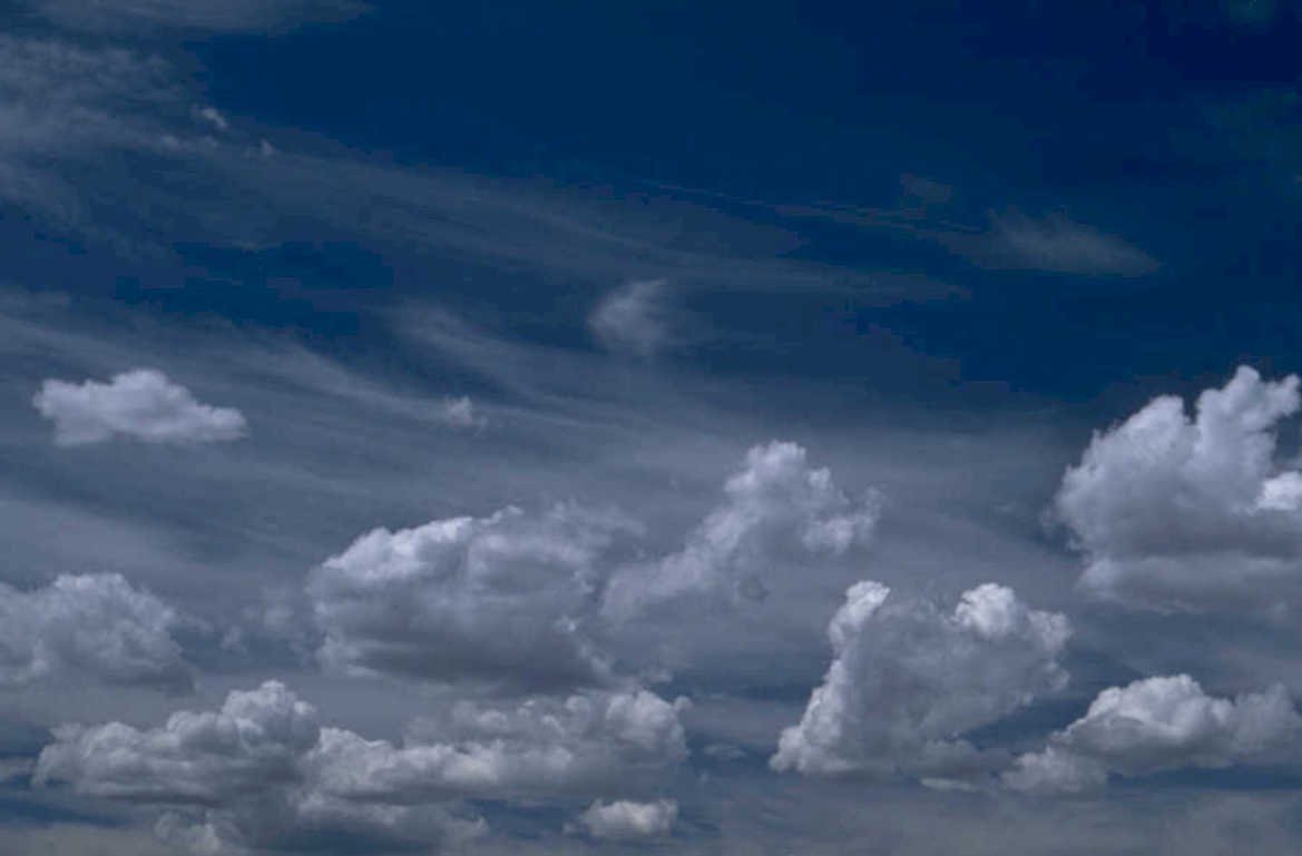 sky clouds blue 4 1980s 1990s A4 Photo Print