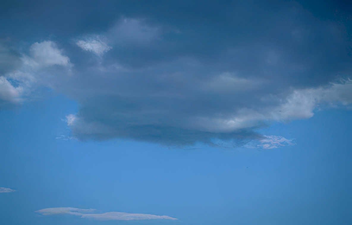 sky clouds blue Vintage A4 Photo Print