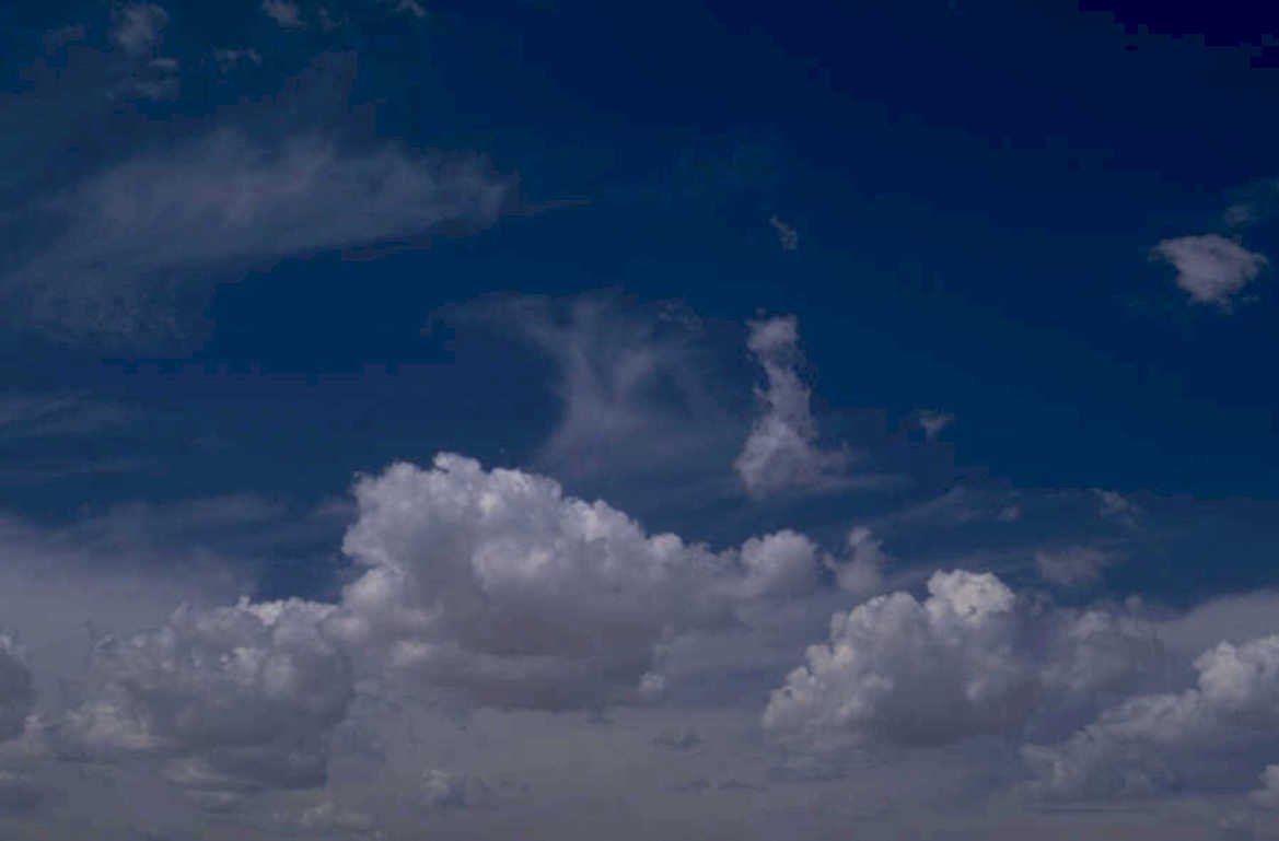 sky clouds day 1 1980s 1990s A4 Photo Print