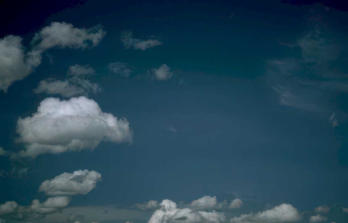 sky clouds day 2 Vintage A4 Photo Print
