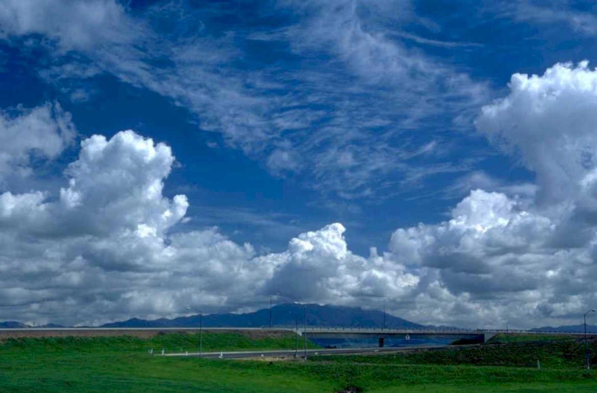sky clouds mountains 1980s 1990s A4 Photo Print 42