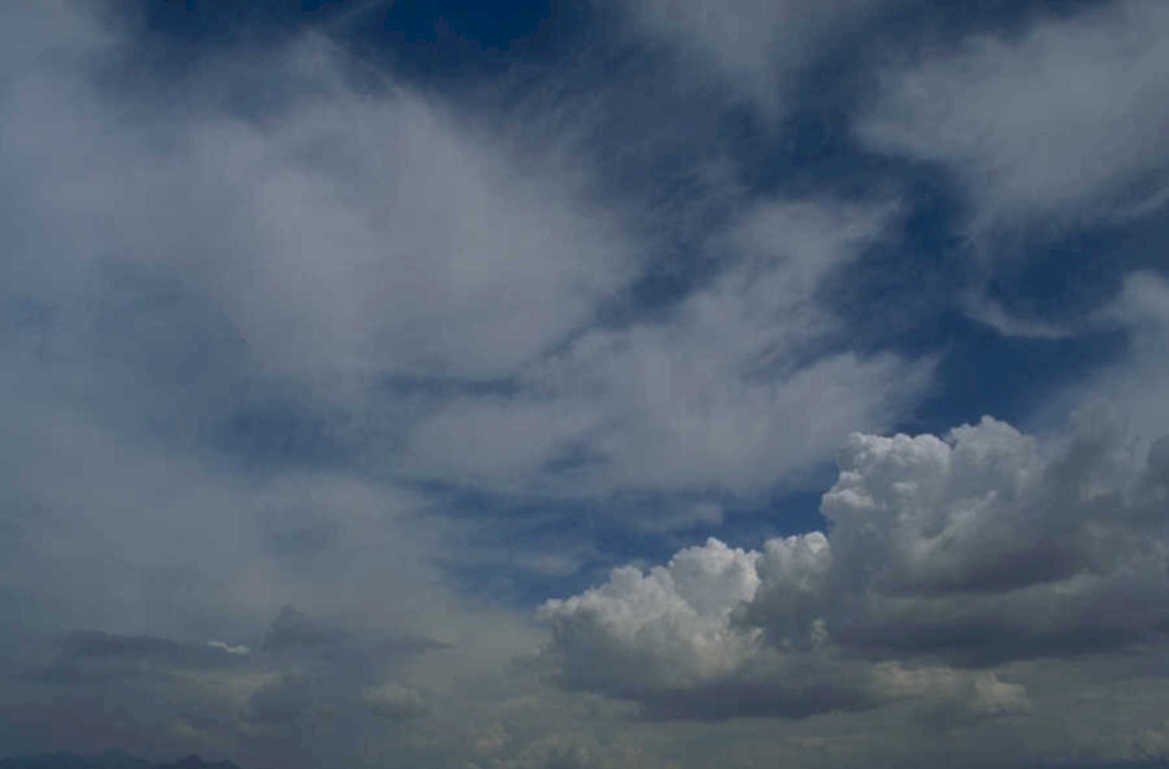 sky clouds mountains 1980s 1990s A4 Photo Print