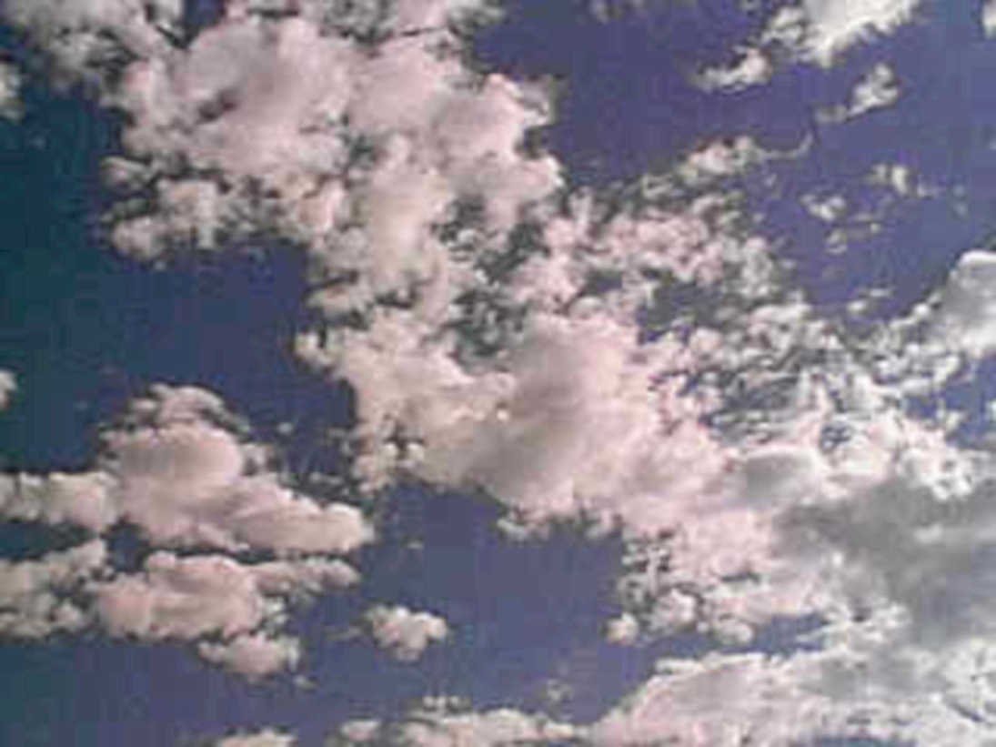 sky clouds pink1980s 1990s A4 Photo Print