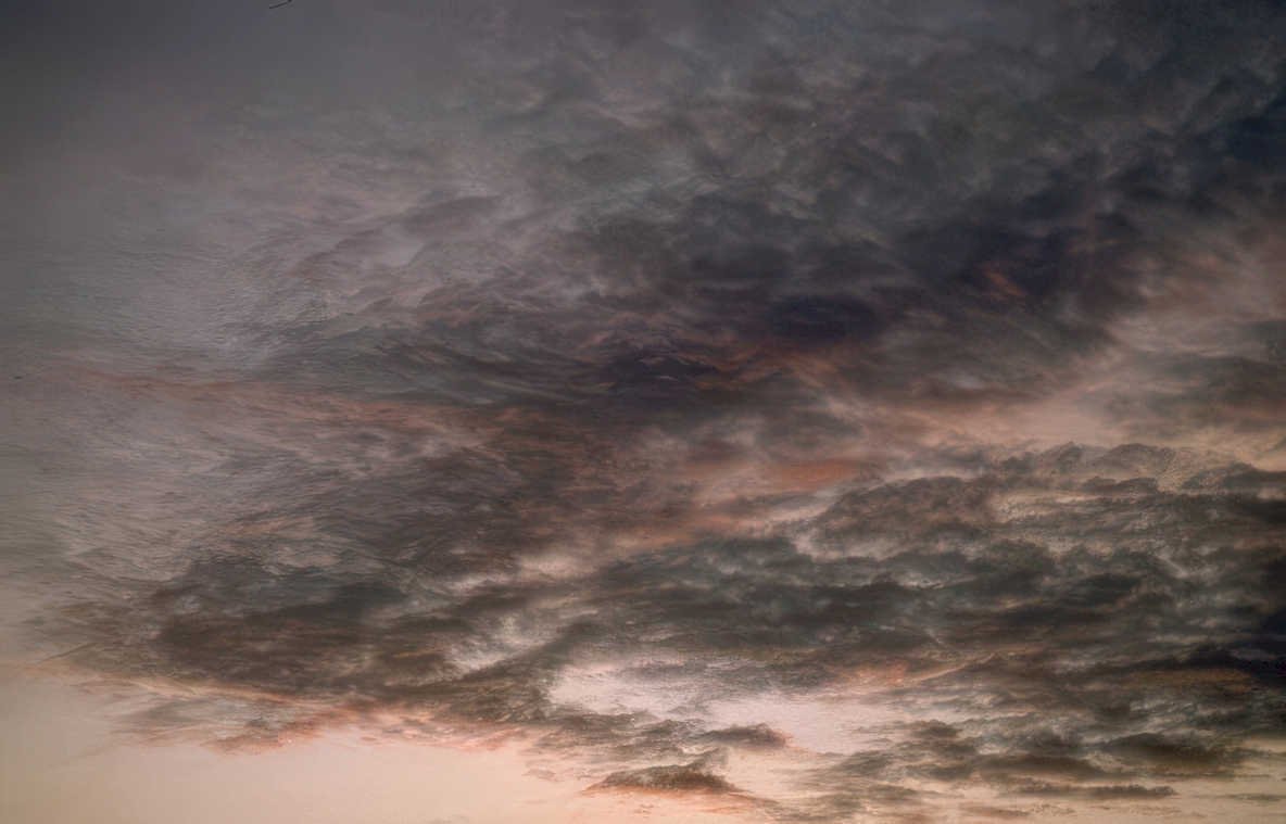 sky clouds sunset Vintage A4 Photo Print
