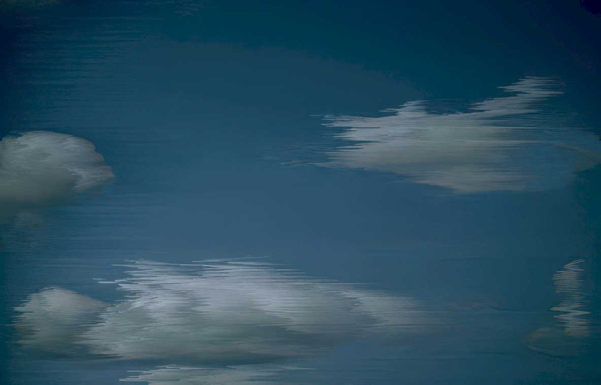 sky reflection clouds Vintage A4 Photo Print