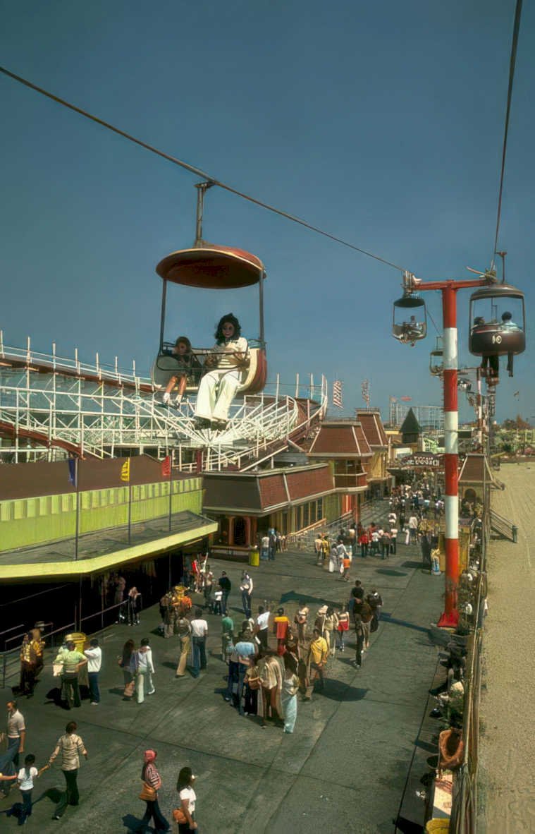 sky ride atlantic Vintage A4 Photo Print