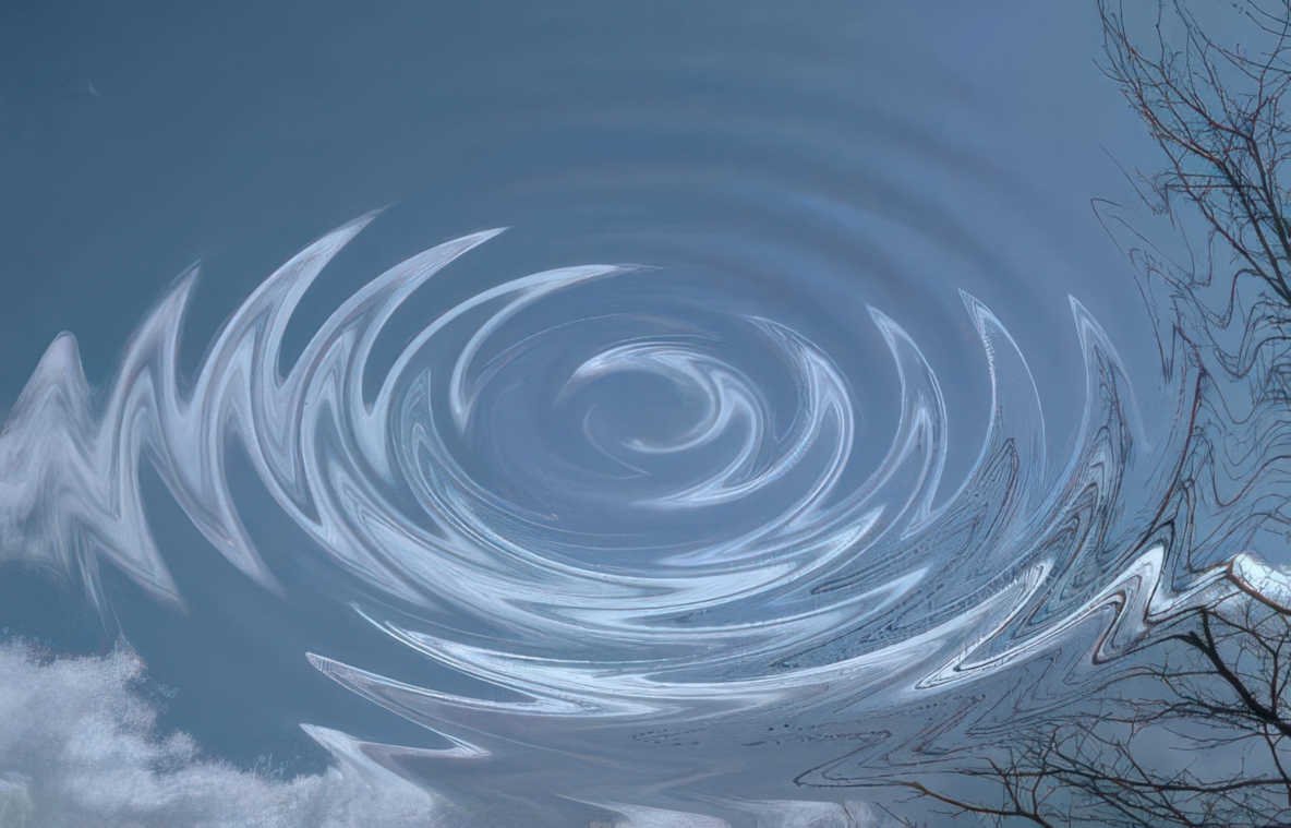 sky swirl winter Vintage A4 Photo Print