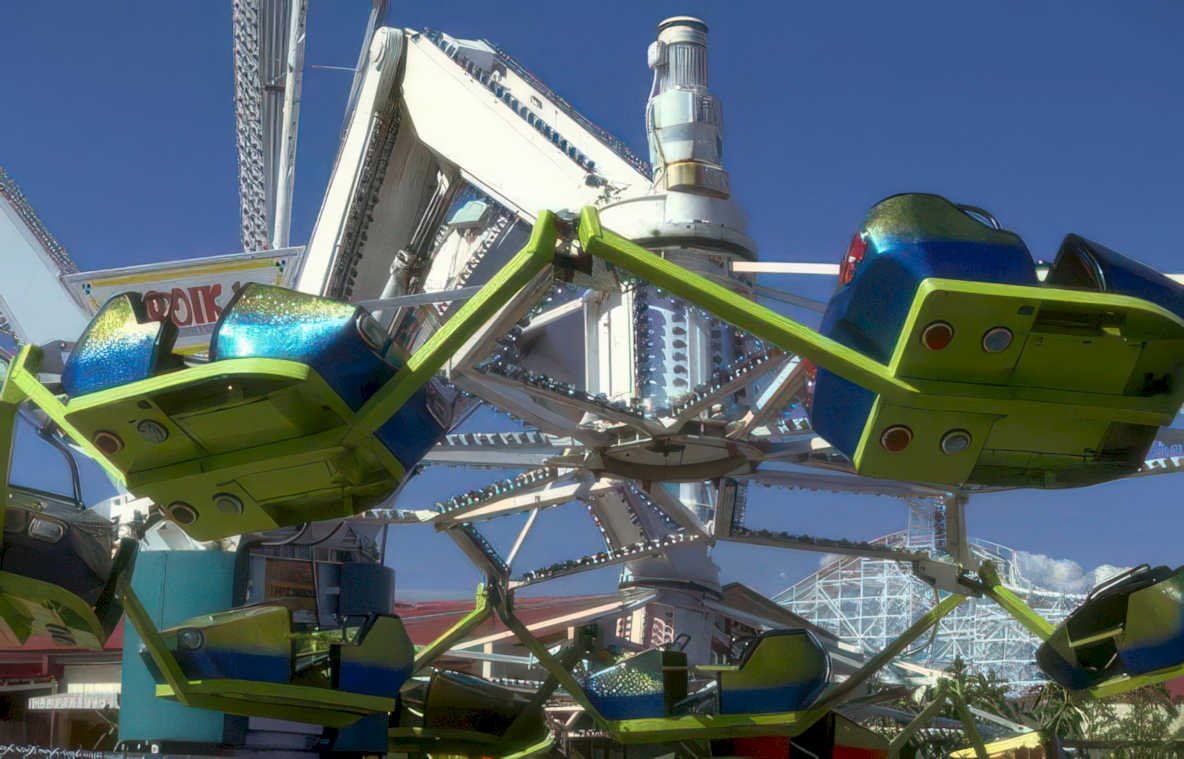 sky wheel ride Vintage A4 Photo Print