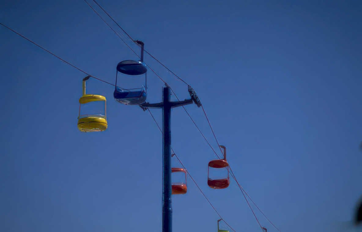 skyride gondolas cable Vintage A4 Photo Print