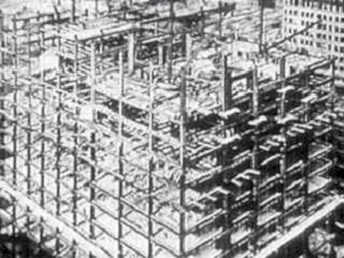 skyscrapers steel frame1980s 1990s A4 Photo Print