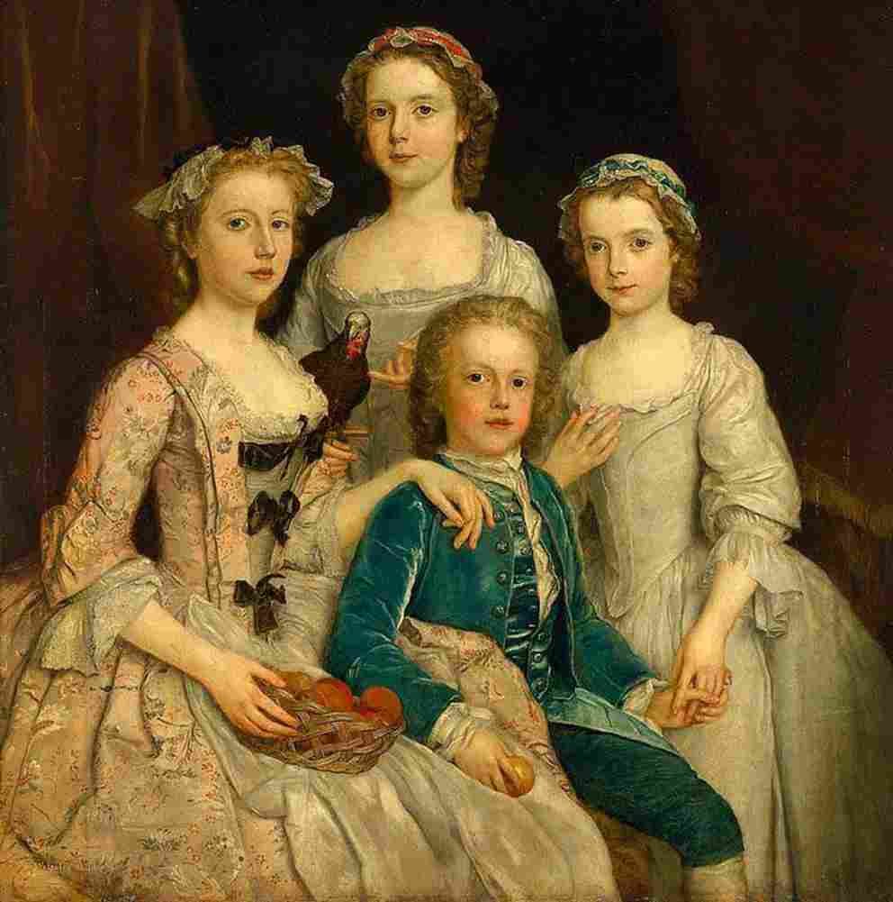 slau Sir Edward Walpoles Children Art A4 Photo Print