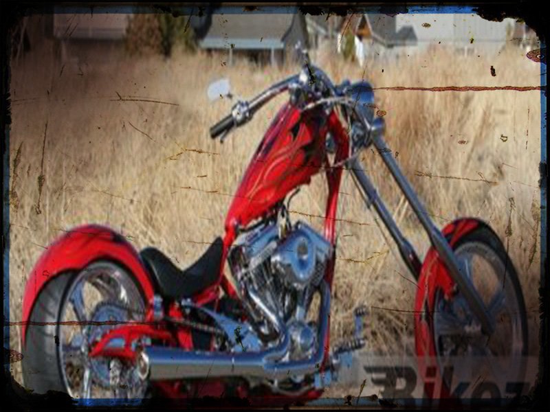 sled chopper 111 carb A4 Photo Print Motorbike Vintage Aged