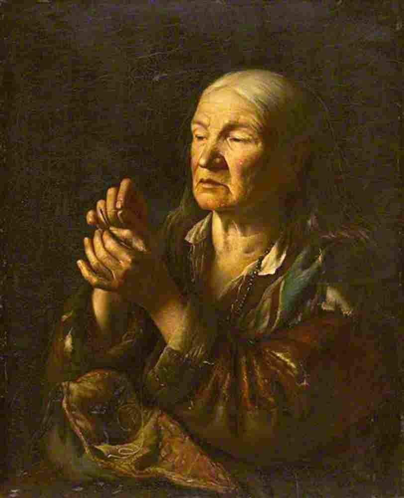 slendzinski grandmother threading a needle Art A4 Photo Print