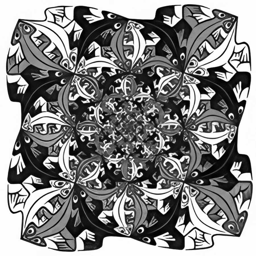 smaller smaller mc escher 1956 A4 Photo Print