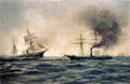 smi Sinking of the Confederate Ship CSS Alabama Art A4 Photo Print