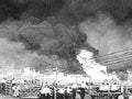 smoke building fire1980s 1990s A4 Photo Print