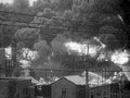 smoke factory fire1980s 1990s A4 Photo Print