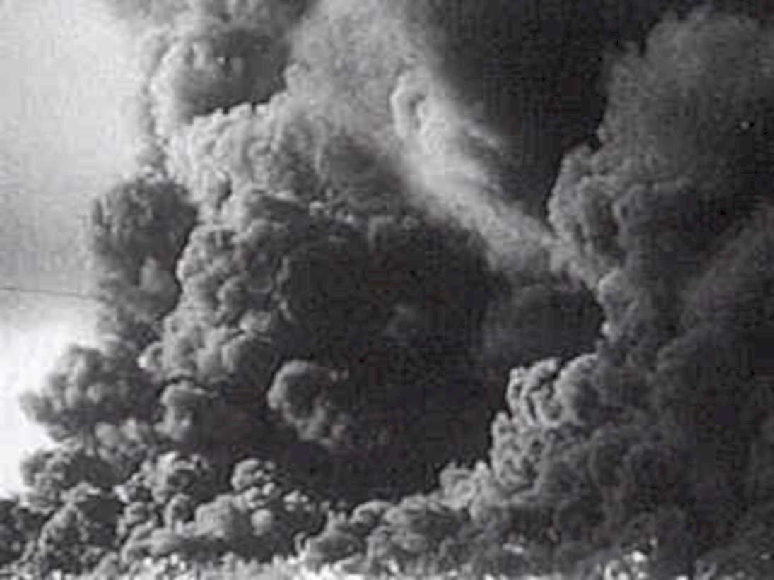 smoke forest plume1980s 1990s A4 Photo Print
