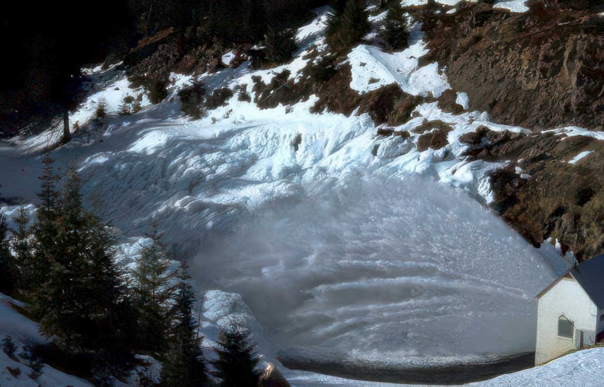 snow avalanche ski Vintage A4 Photo Print