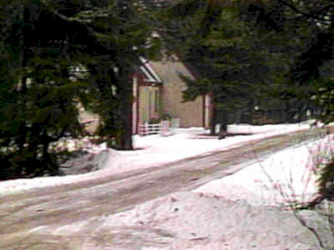 snow cabin winter1980s 1990s A4 Photo Print