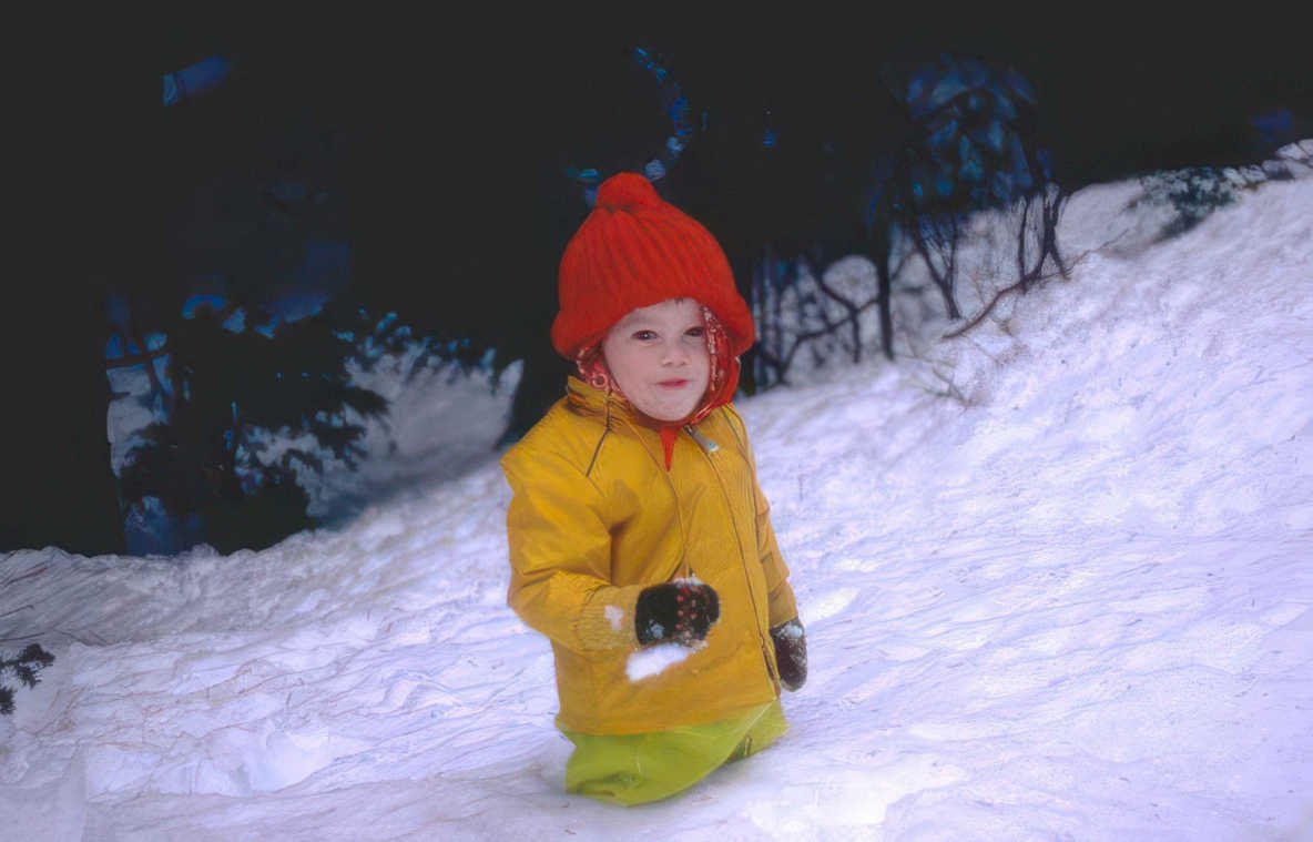 snow child hat Vintage A4 Photo Print