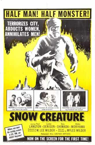 snow creature  01 film star poster A4 Photo Print