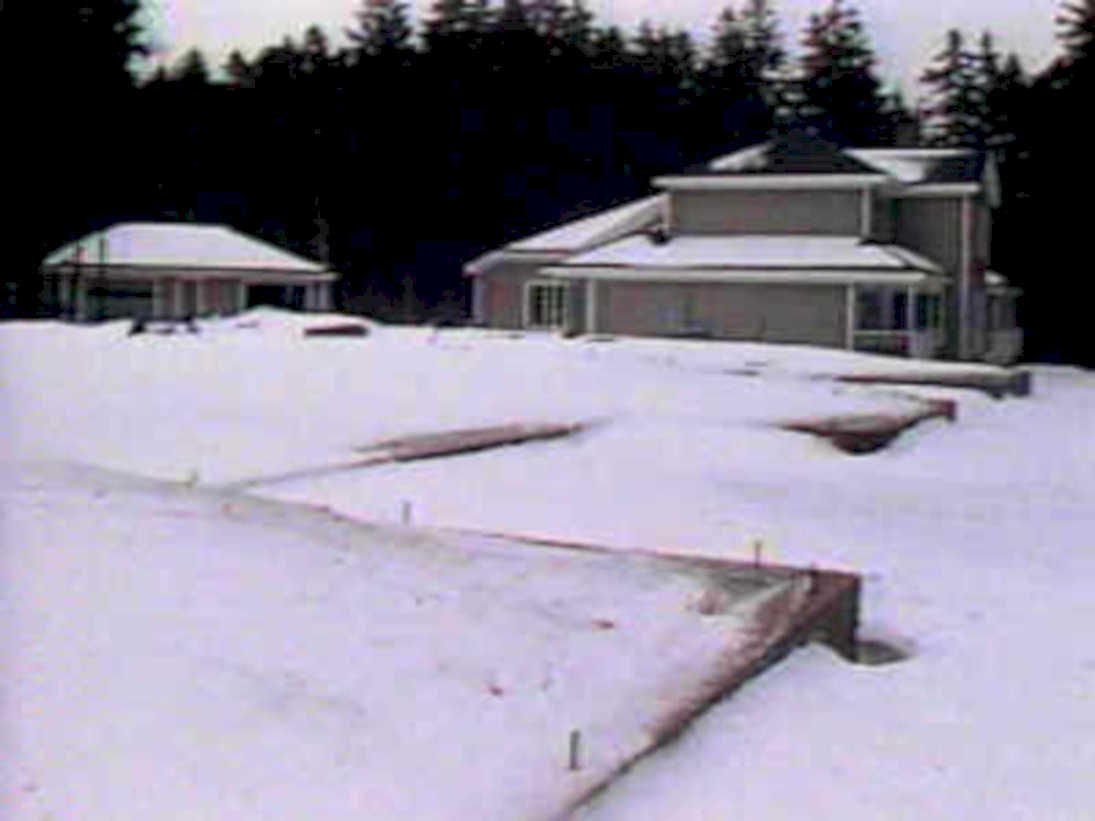 snow driveway house1980s 1990s A4 Photo Print