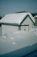snow garage winter Vintage A4 Photo Print