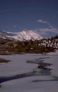 snow mountain lake 2 1980s 1990s A4 Photo Print