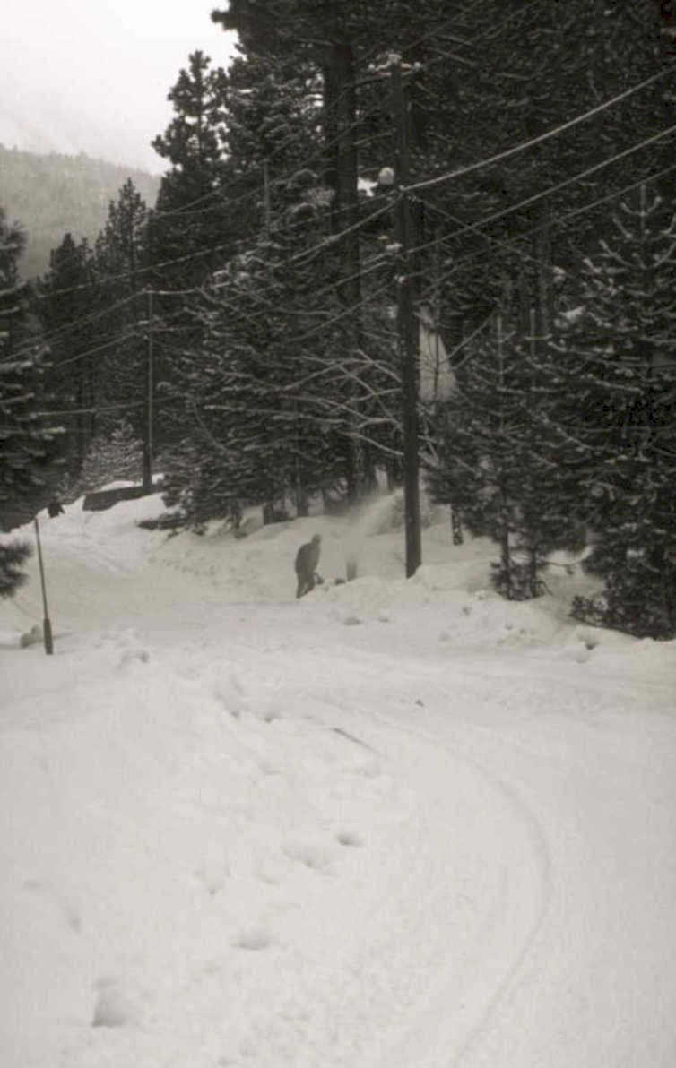 snow mountain tracks 1980s 1990s A4 Photo Print